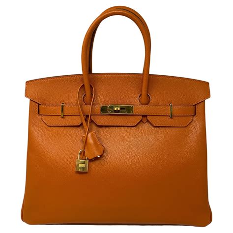 hermes birkin 35cm orange|hermes birkin 35 gold.